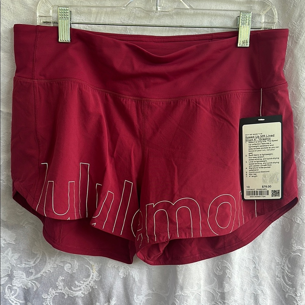 lululemon athletica Women's Red Shorts